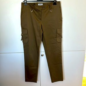 Moschino satin carpenter pants with gold hardware